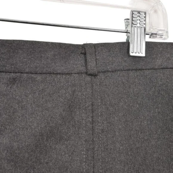 Vintage Allure Wool Grey  Midi Skirt Pencil Front Slit Size Medium - Picture 5 of 10